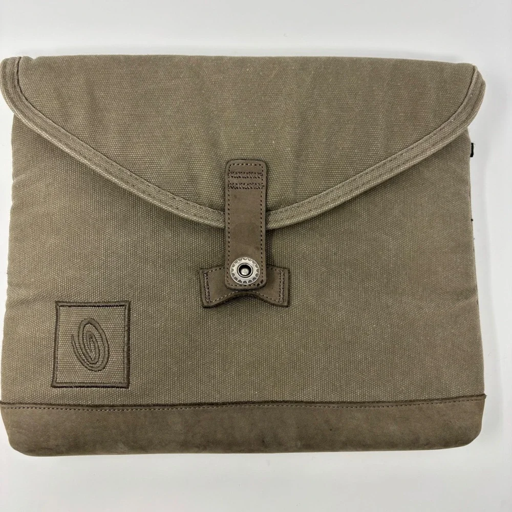 Timbuk2 Single‎ Speed Collection Canvas Laptop Sleeve Case Olive Green Corduroy